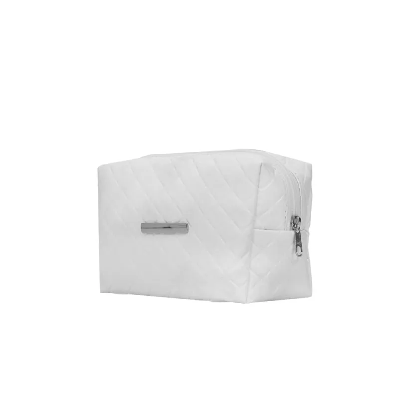 Necessaire puff matelassê, material em couro sintético