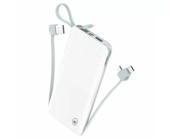 POWER BANK SLIM COM CABO REMOVÍVEL 12800MAH