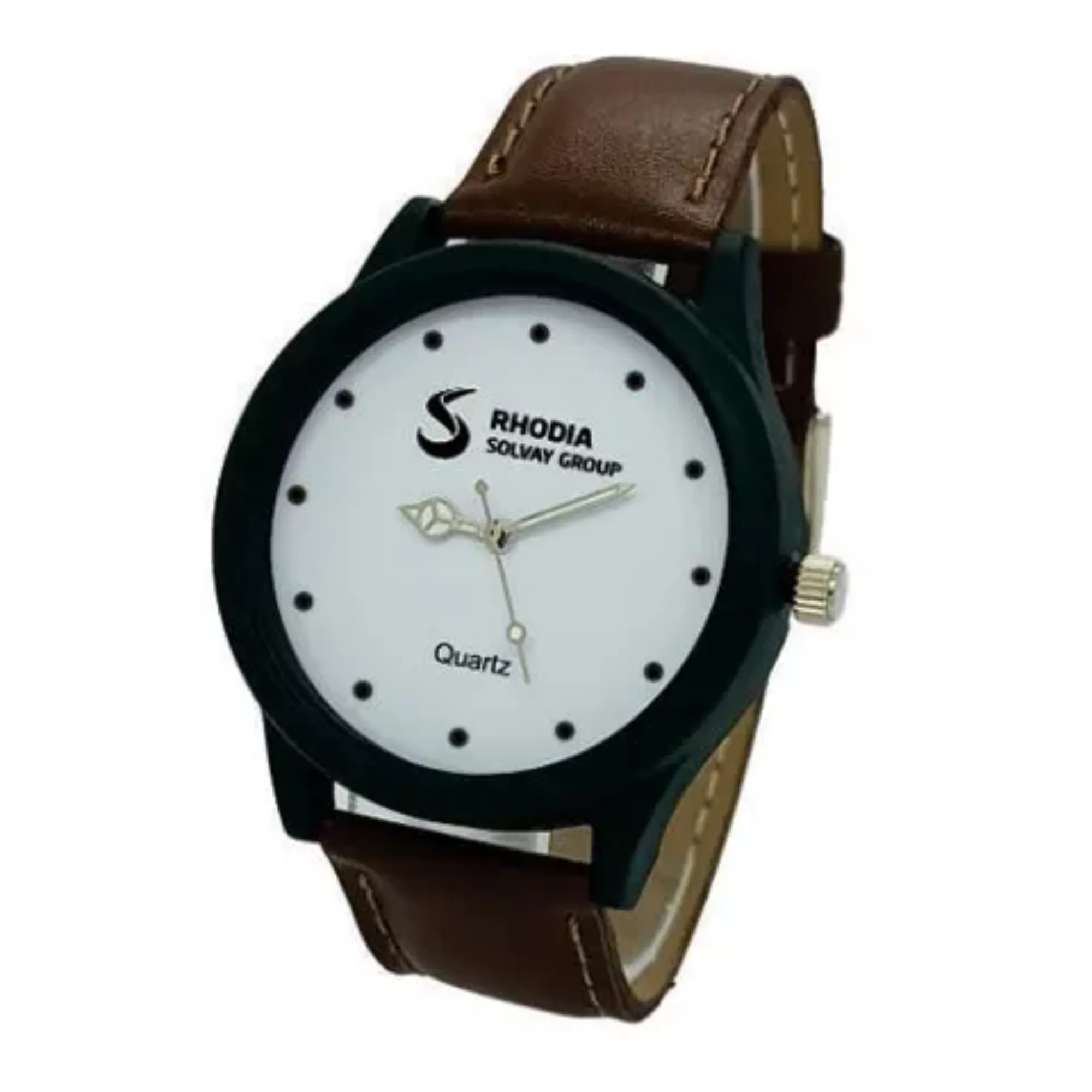 Relógio de Pulso Personalizado para Brinde Linha Black Couro 