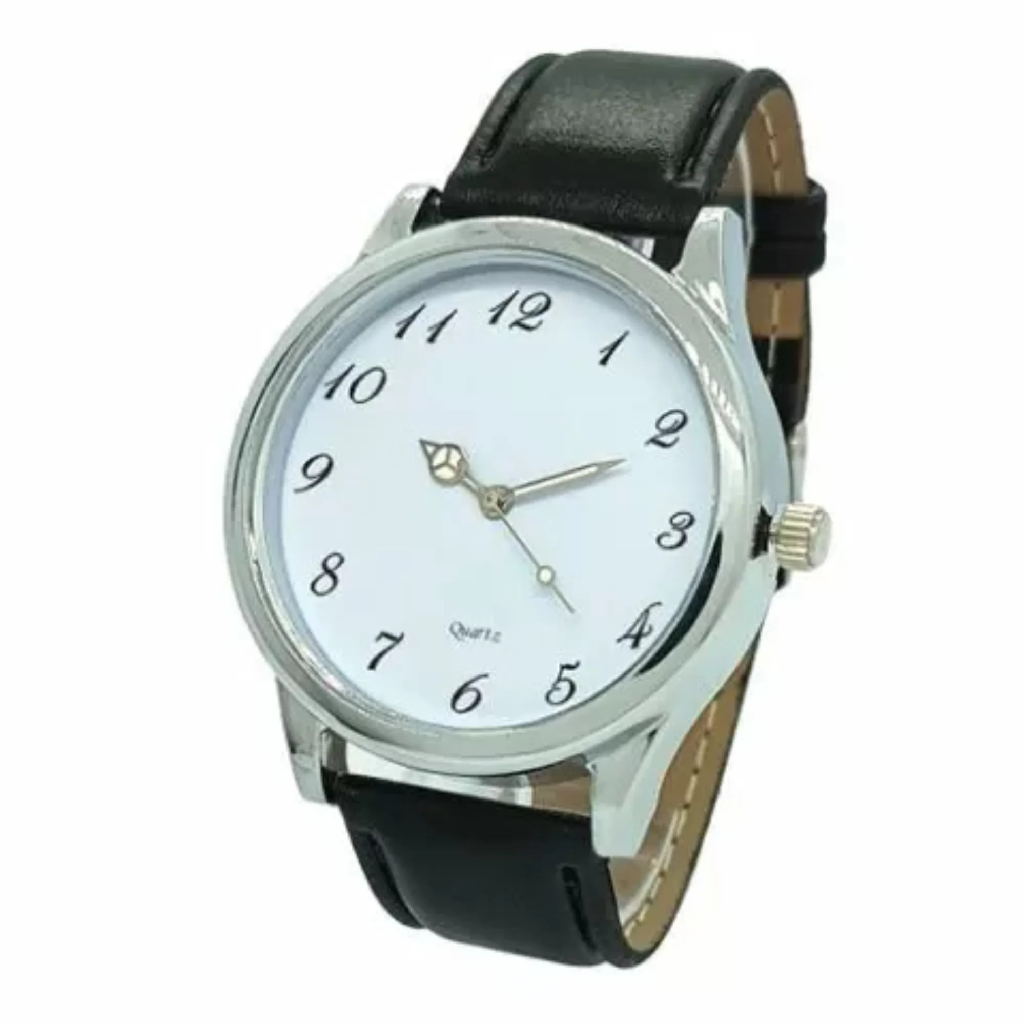 Relógio de Pulso Personalizado para Brinde Linha Cromo Couro 