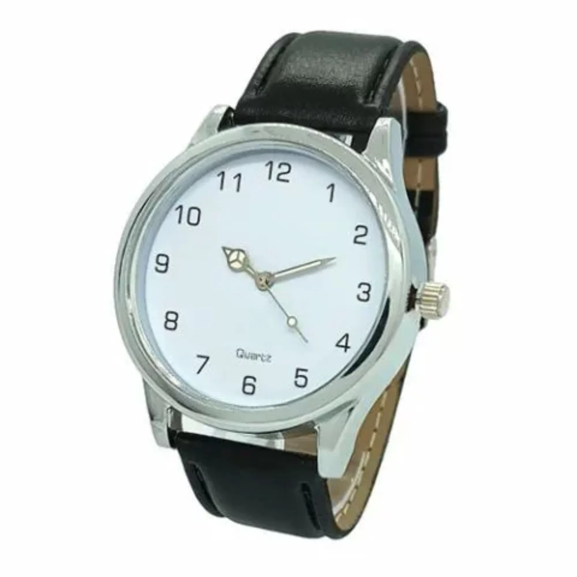 Relógio de Pulso Personalizado para Brinde Linha Cromo Couro 