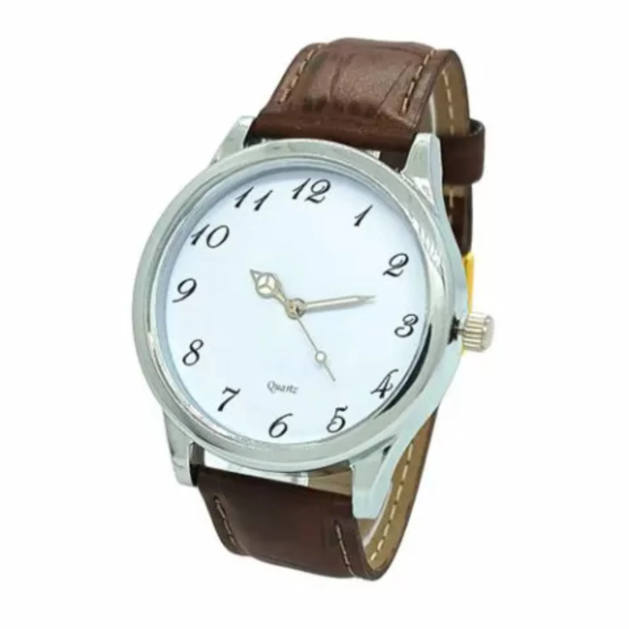 Relógio de Pulso Personalizado para Brinde Linha Cromo Couro 