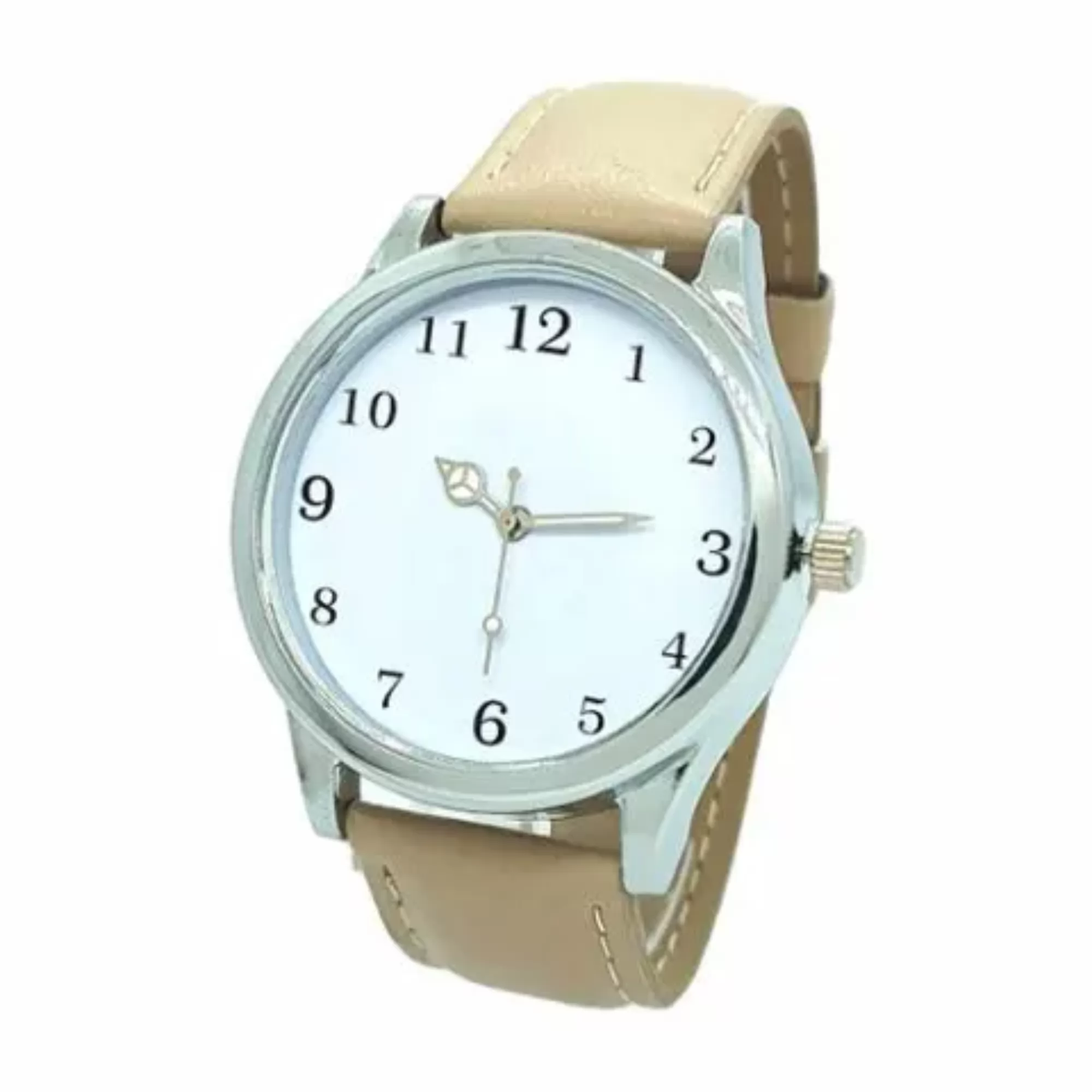 Relógio de Pulso Personalizado para Brinde Linha Cromo Couro 