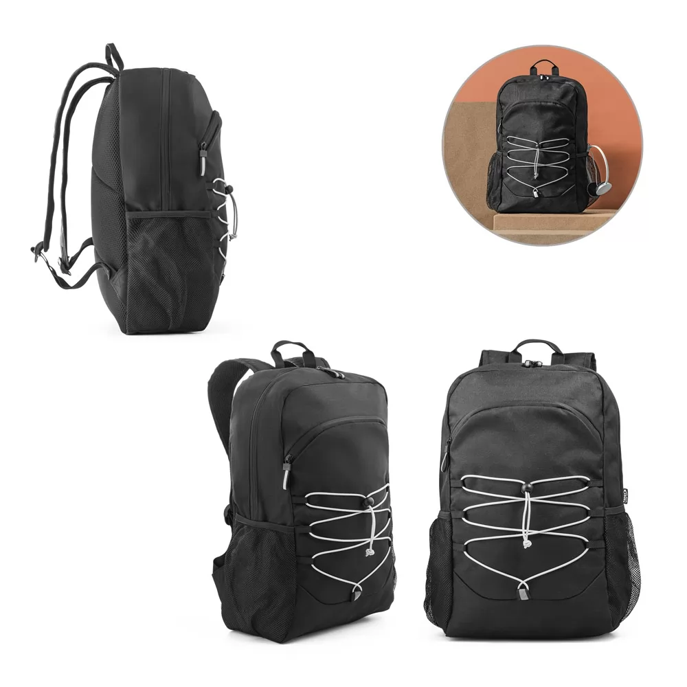 Mochila para notebook em 300D poliéster reciclado e 600D poliéster reciclado 15.6