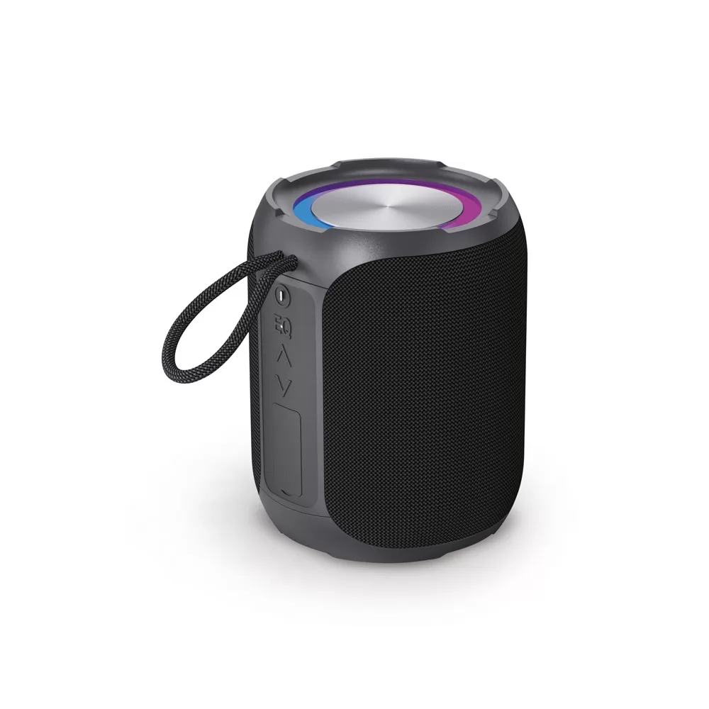 Caixa de som em ABS 100% reciclado à prova de água com classificação IPX6 2.600 mAh