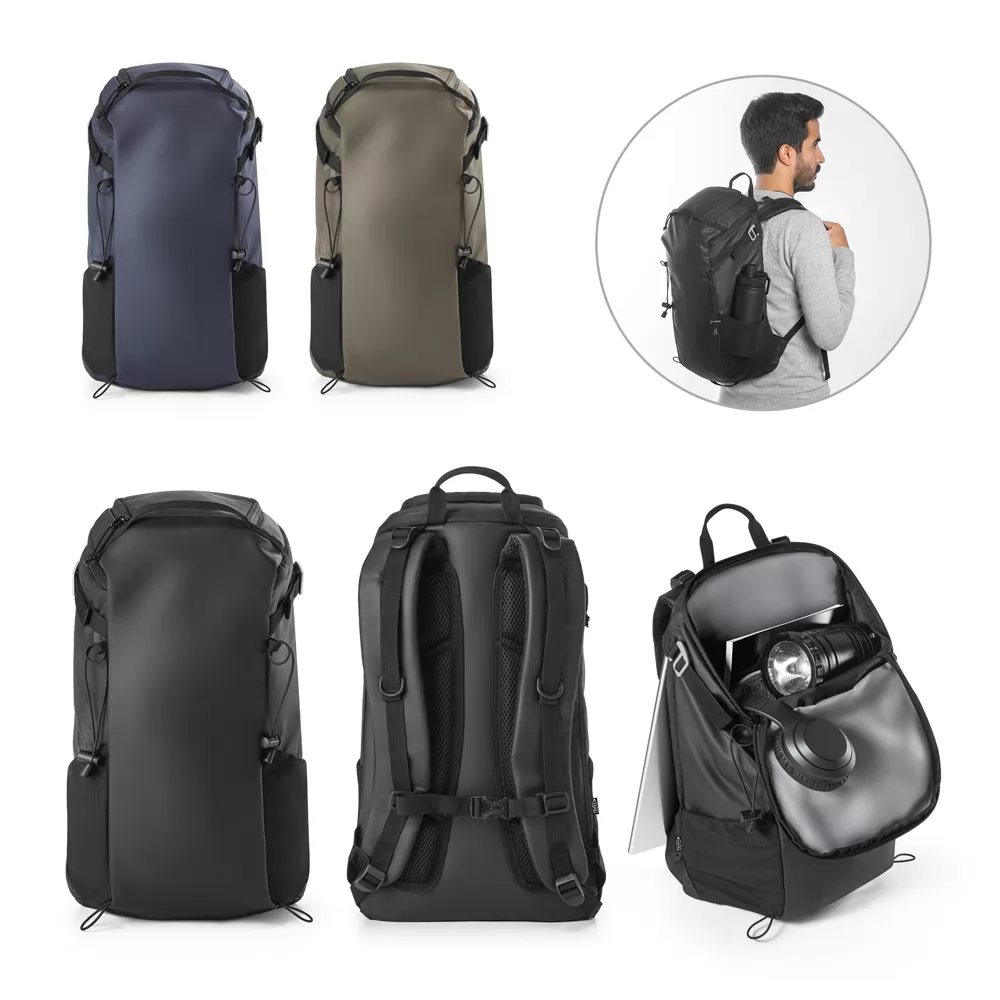 Mochila Hiking com revestimento à prova de água em 600D poliéster reciclado e 210D poliéster recicla