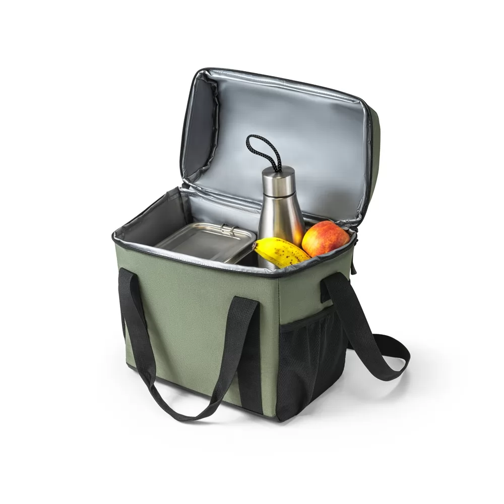  Bolsa térmica almofadada 600D ripstop em poliéster reciclado (100% rPET)