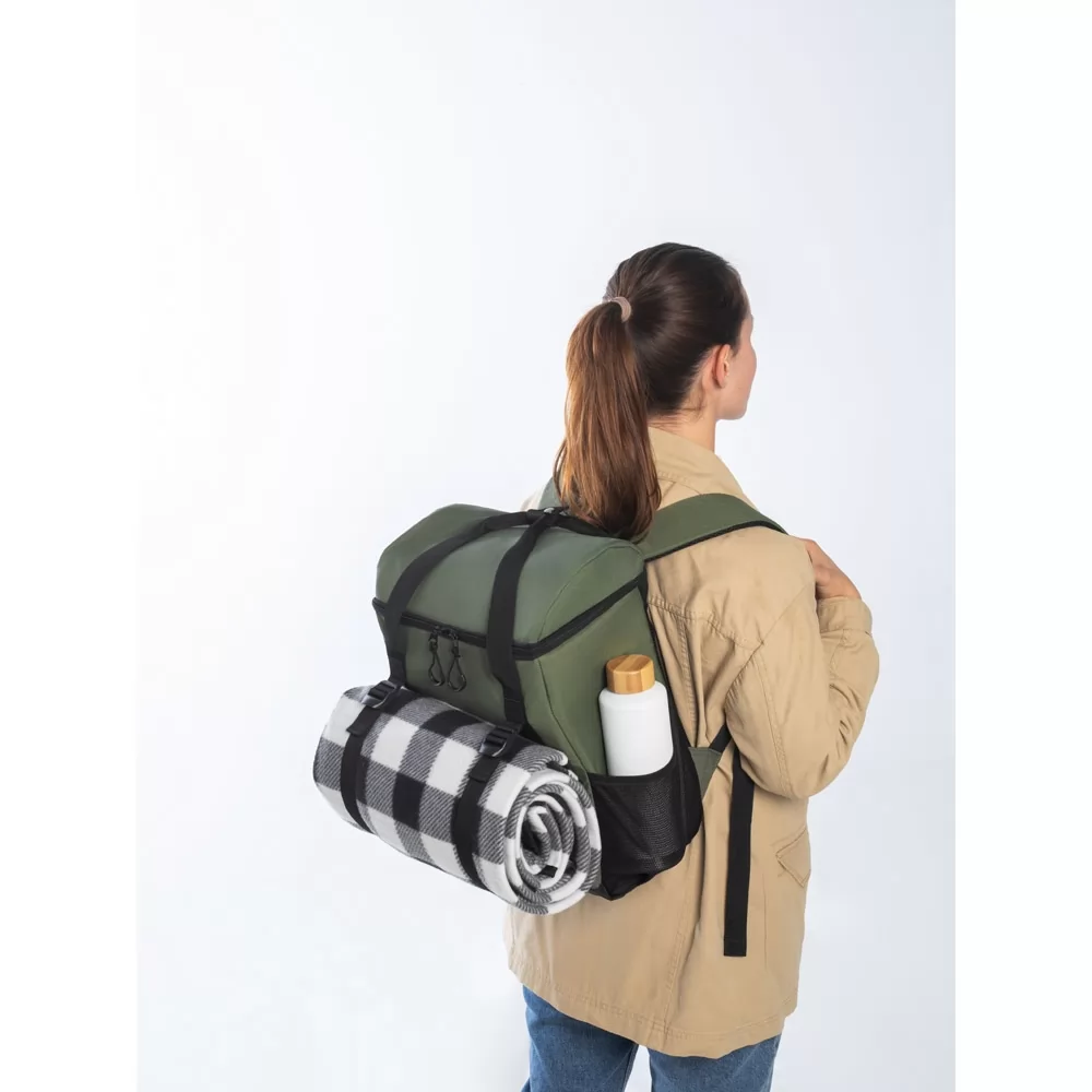 Mochila térmica almofadada em 600D ripstop em poliéster reciclado (100% rPET) 16 L