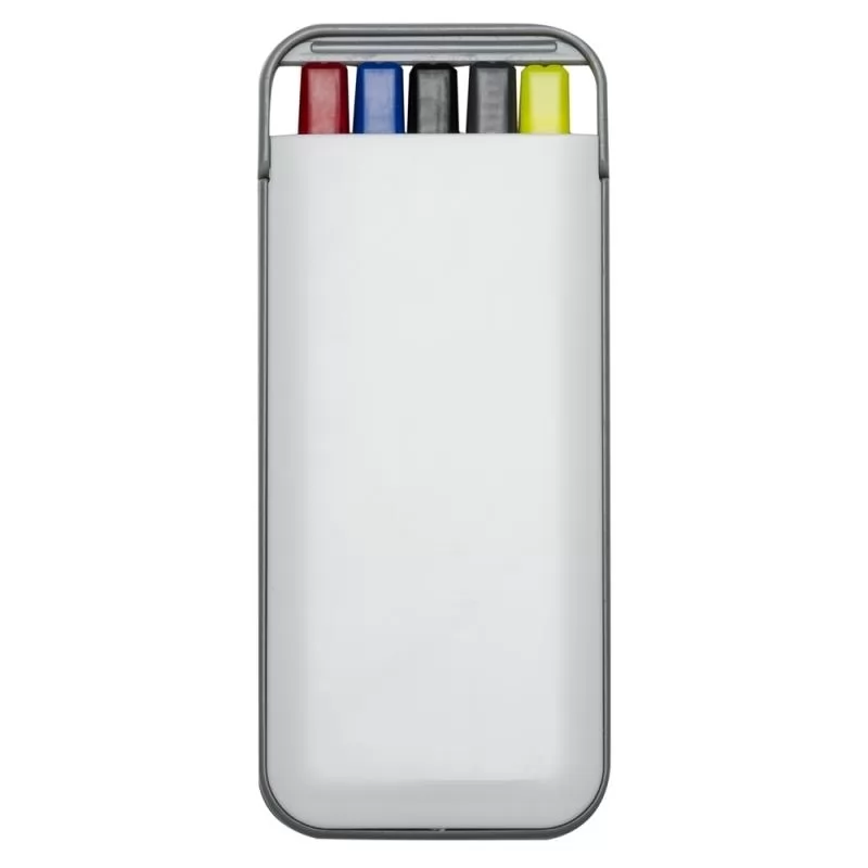 Kit 5 em 1 branco em plástico resistente