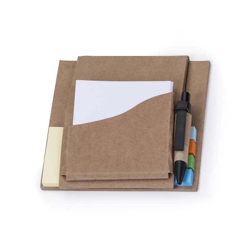 Bloco de Anotação com Post-it e Caneta