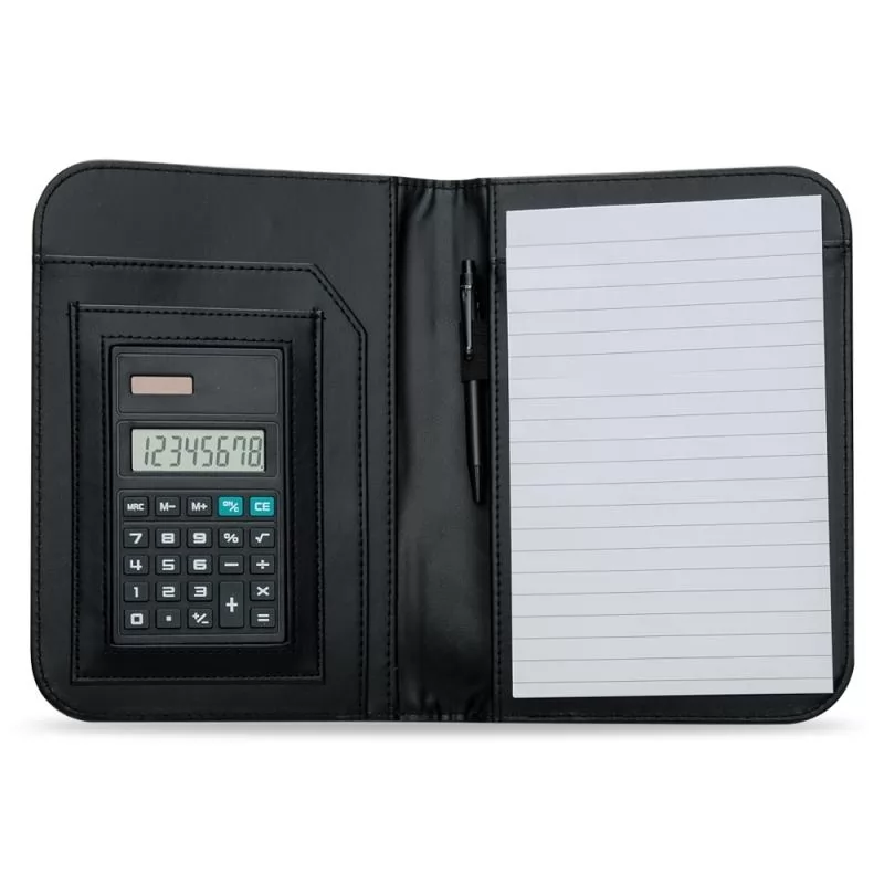 Bloco de Anotações com Calculadora e Caneta