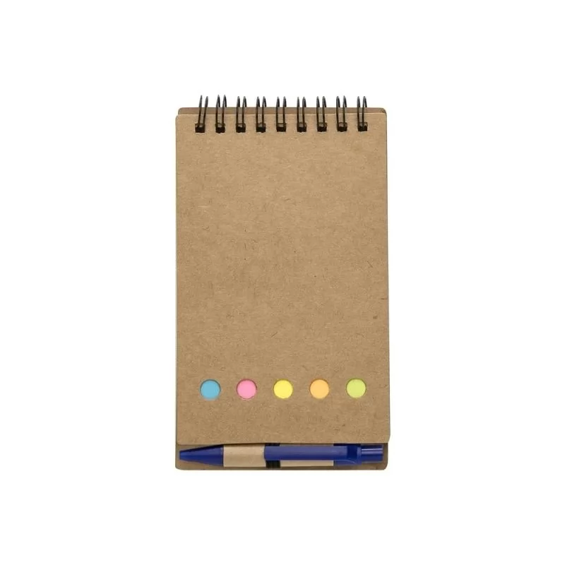 Bloco de anotações com caneta e post-it