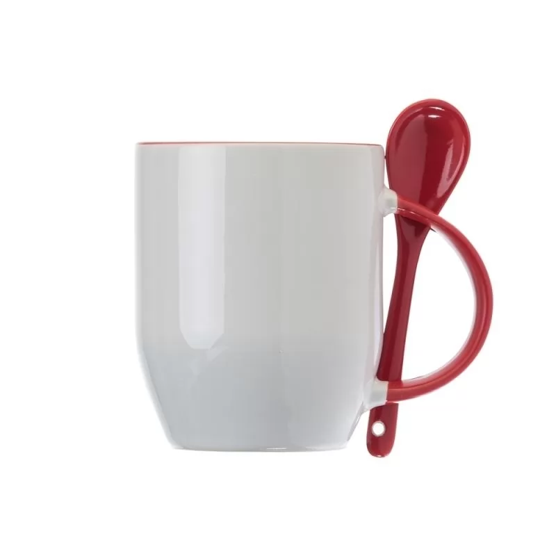 Caneca Cerâmica 350ml com Colher
