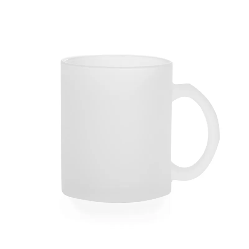 Caneca 300ml de vidro branca fosca