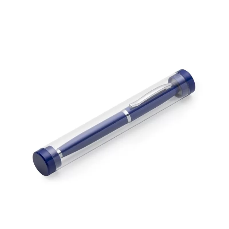 Canetal metal com tubo de acrílico cilíndrico.