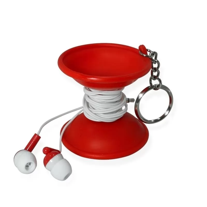 Chaveiro Emborrachado com Fone de Ouvido.