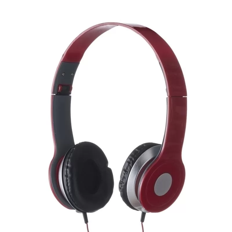 Fone de ouvido estéreo articulável, protetor em couro sintético com espuma e material plástico intei