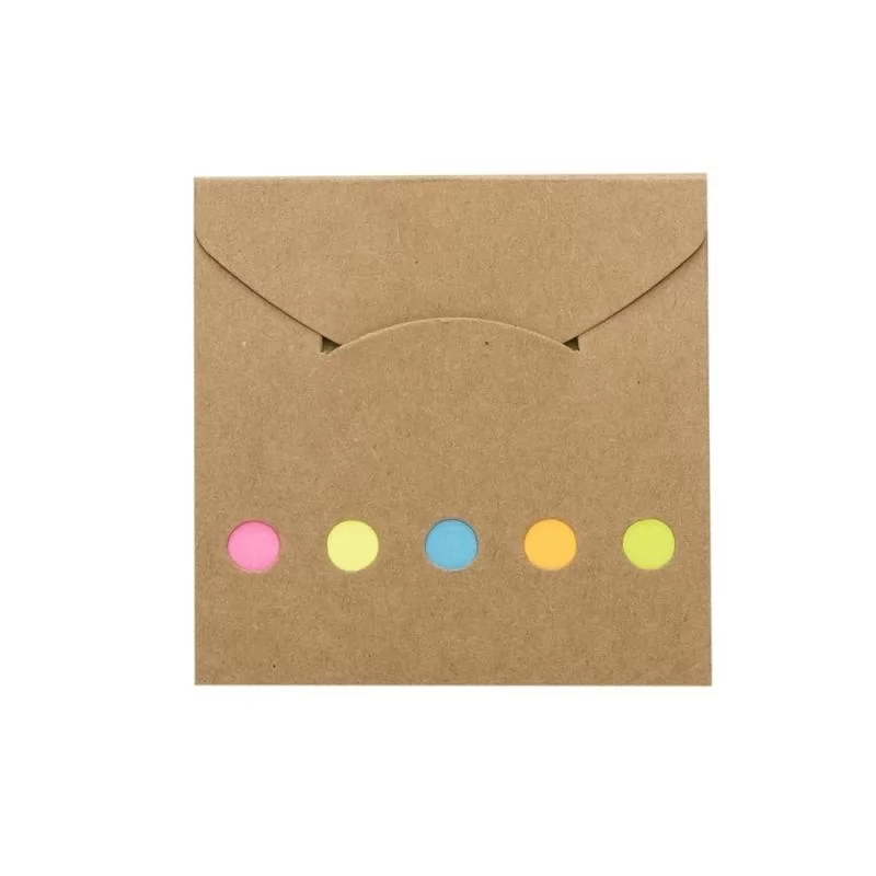 Mini bloco ecológico(kraft) de anotações com post it